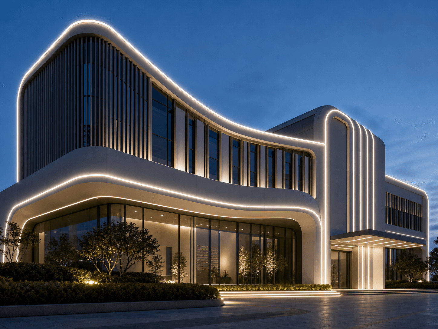 Facade Contour Neon Lighting