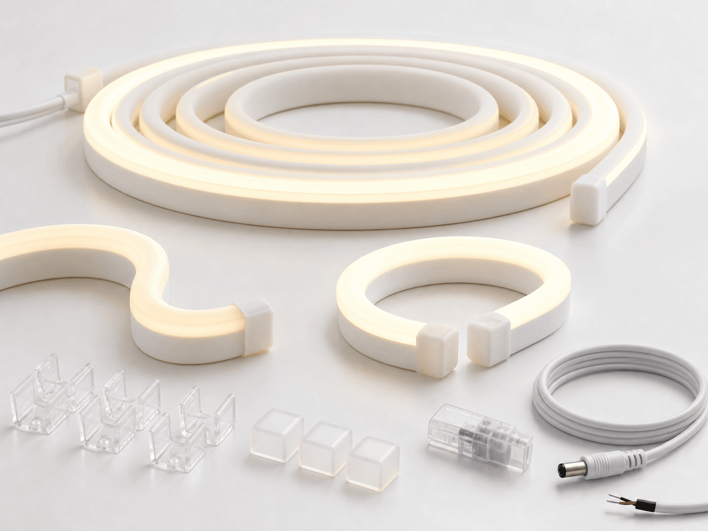 Flexible LED neon strip light detail