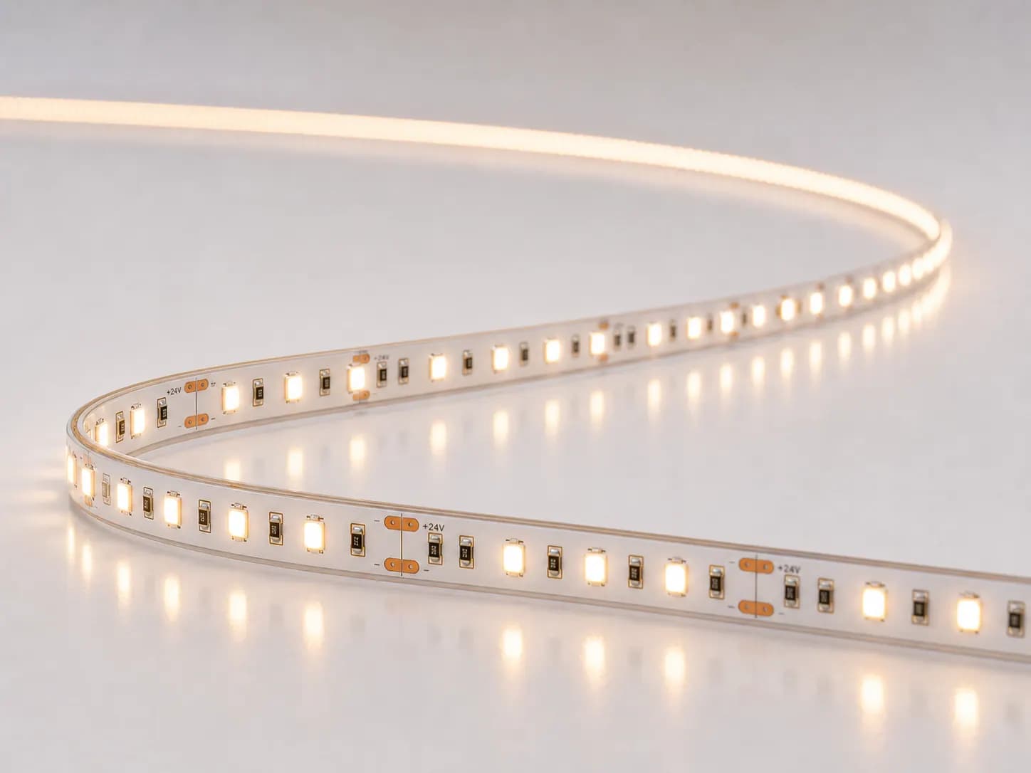Super long LED strip light - 60 LEDs/m / 10mm / DC24V / 7.2w/meter