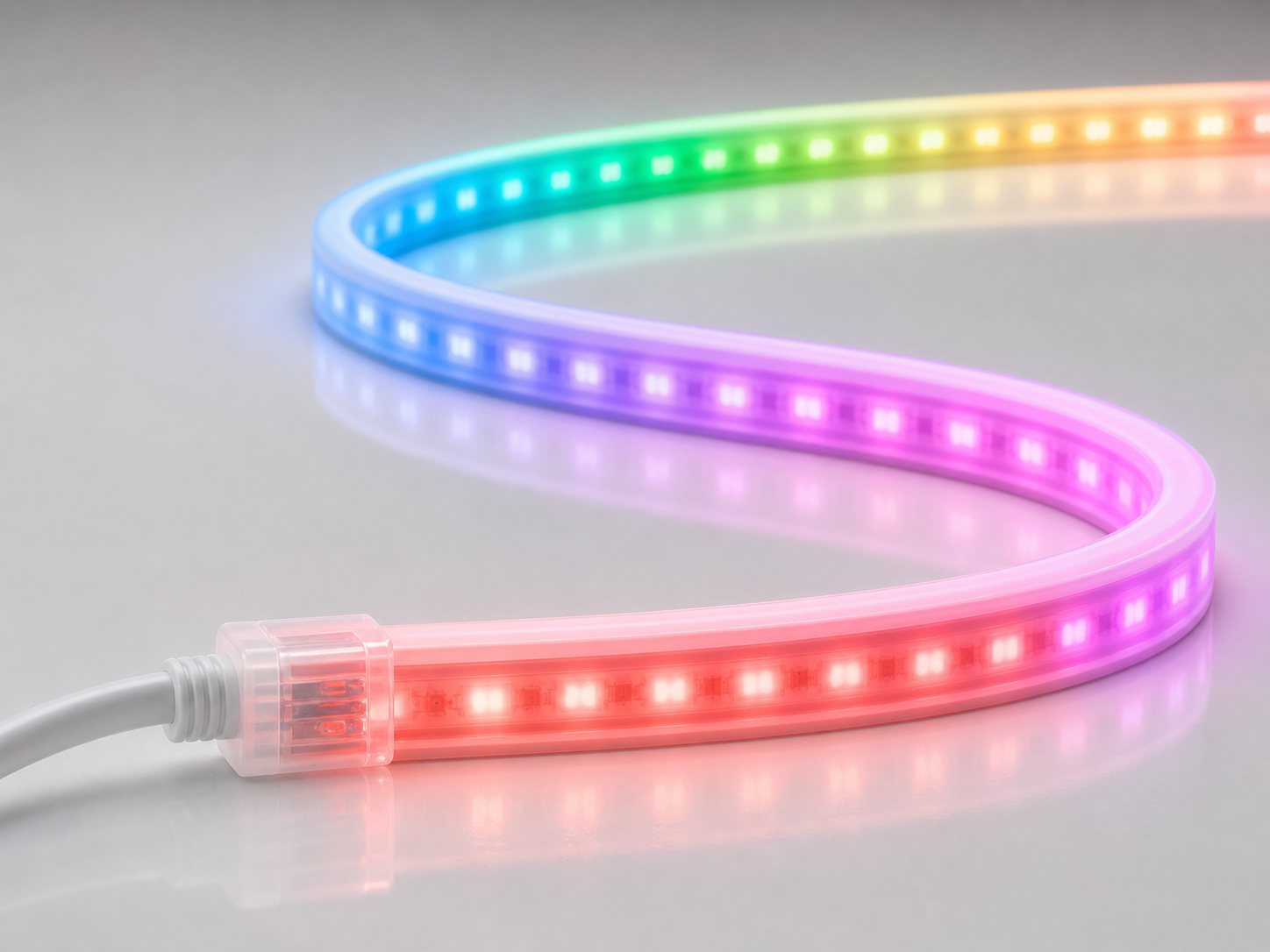 DL-N012020 DMX512 RGB LED Neon Light - 1x202mm profile / DC24V / 20.7W/m(max) / IP 67