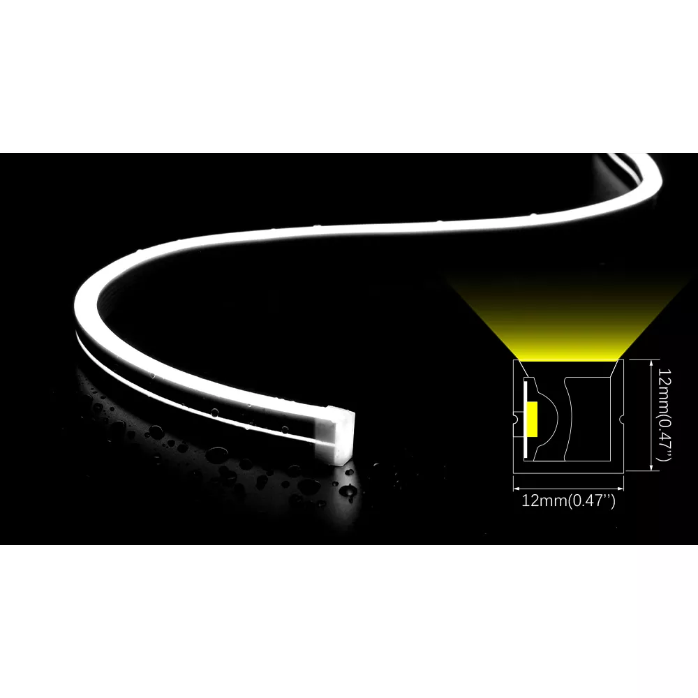 DL-N012012C Side Bend LED Neon Light - 1x201mm profile / DC24V / 7.2w/meter / IP 67