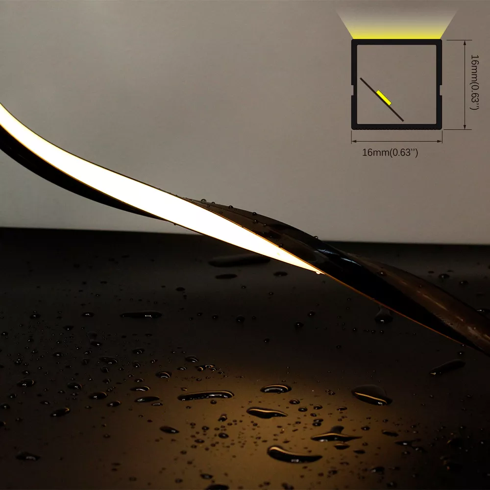 DL-N016016B-3D Top & Side Freely Bendable LED Neon Light - 1x601mm profile / DC24V / 9.6w/meter / IP 67