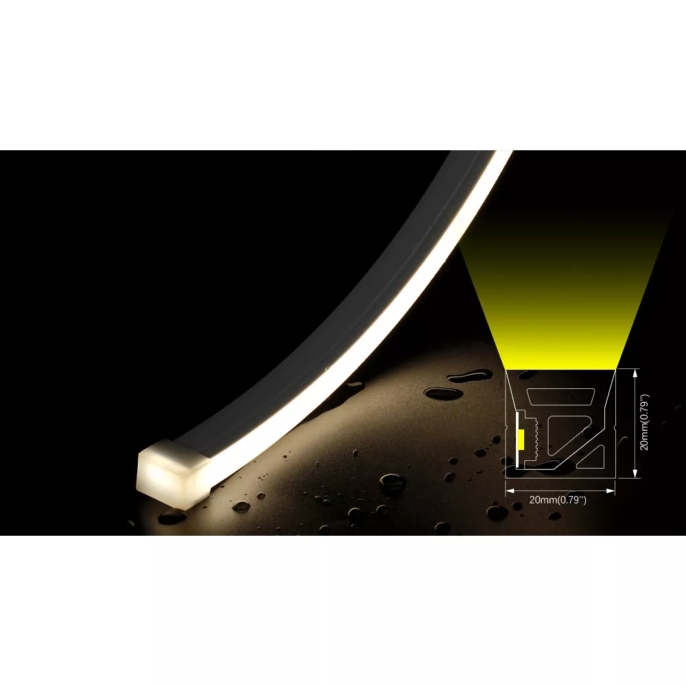 DL-N020020C Side Bend LED Neon Light - 2x2mm profile / DC24V / 9.6w/meter / IP 67