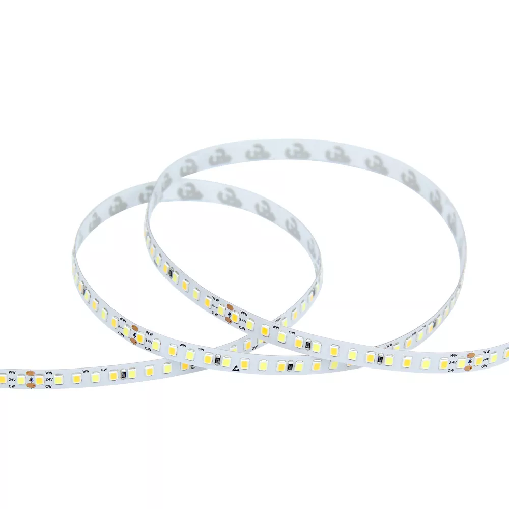 DL-S2835D140A24 Tunable White LED Strip Light - 140 LEDs/m / 8mm / DC24V / 0~7.2w/meter